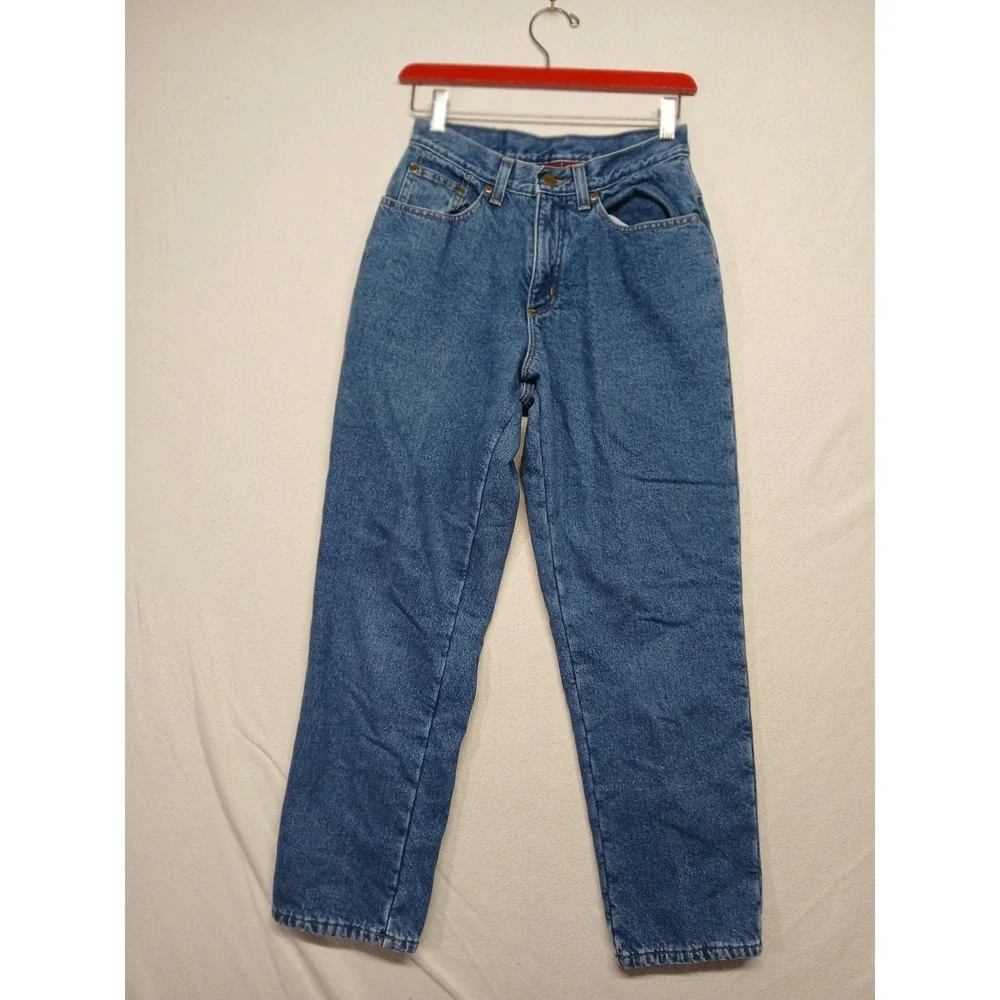 Vintage‎ LL bean fleece lined straight leg jeans womens Size 26